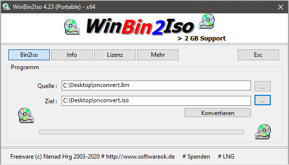 ImgBurn conversion example on Windows 10